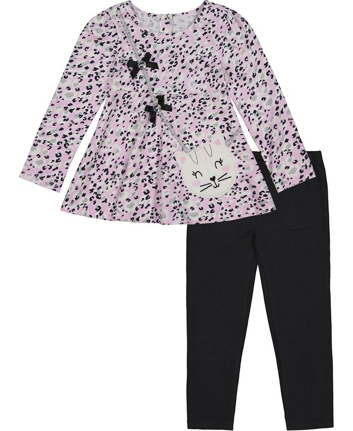 Guess Leopard Print Logo Leggings - P682 AW21 - Bubbles Childrenswear
