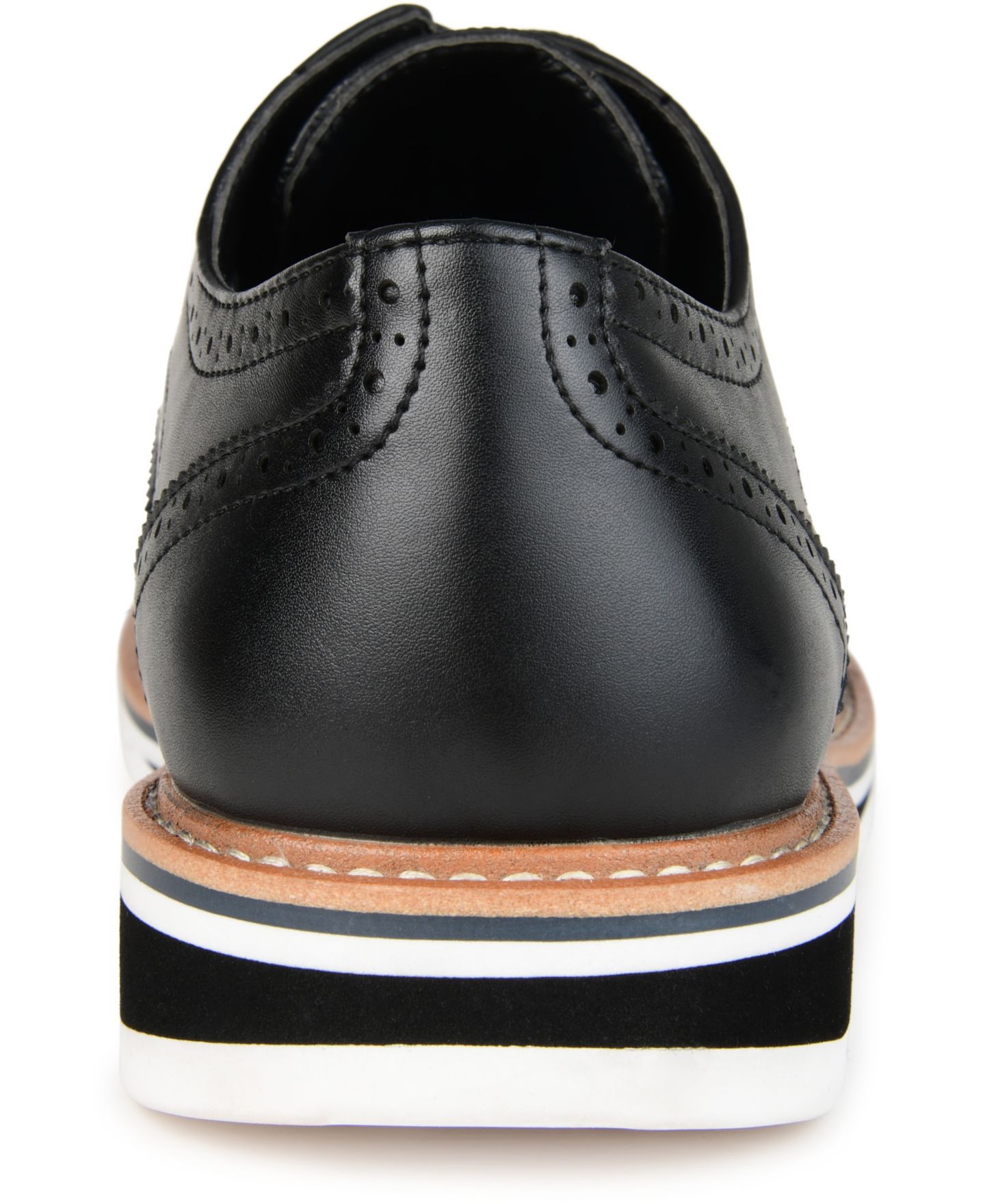 Мужские туфли Vance Co. Warrick Wingtip Derby, цвет: Чёрный — фото 3