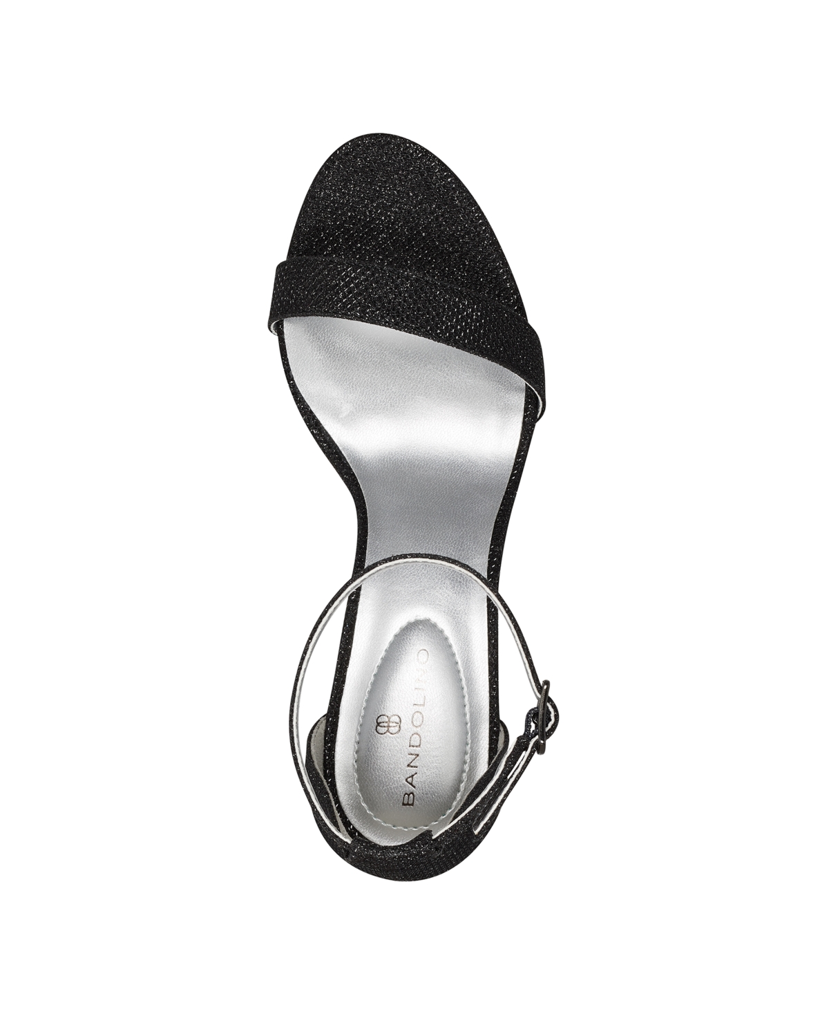 Shop Bandolino Women's Armory Block Heel Dress Sandals In Black Shimmer