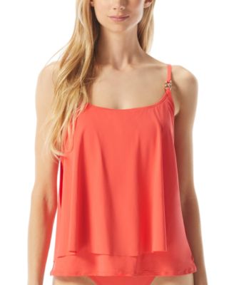 michael michael kors layered underwire tankini top