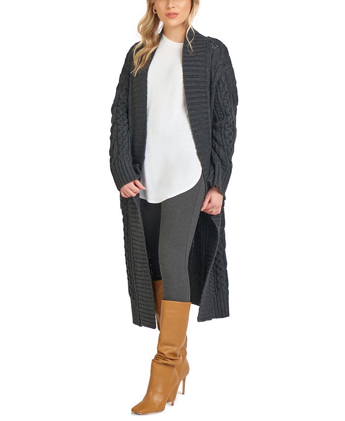 Black Tape CableKnit Duster Cardigan Macy's