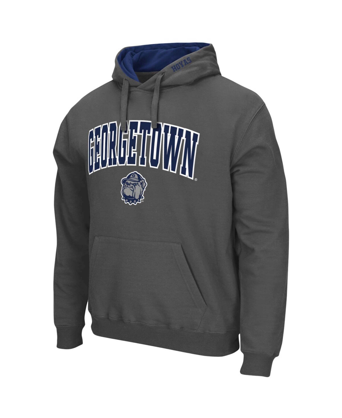 Colosseum Heathered Gray Georgetown Hoyas Arch And Logo Pullover Hoodie In Heather Gray