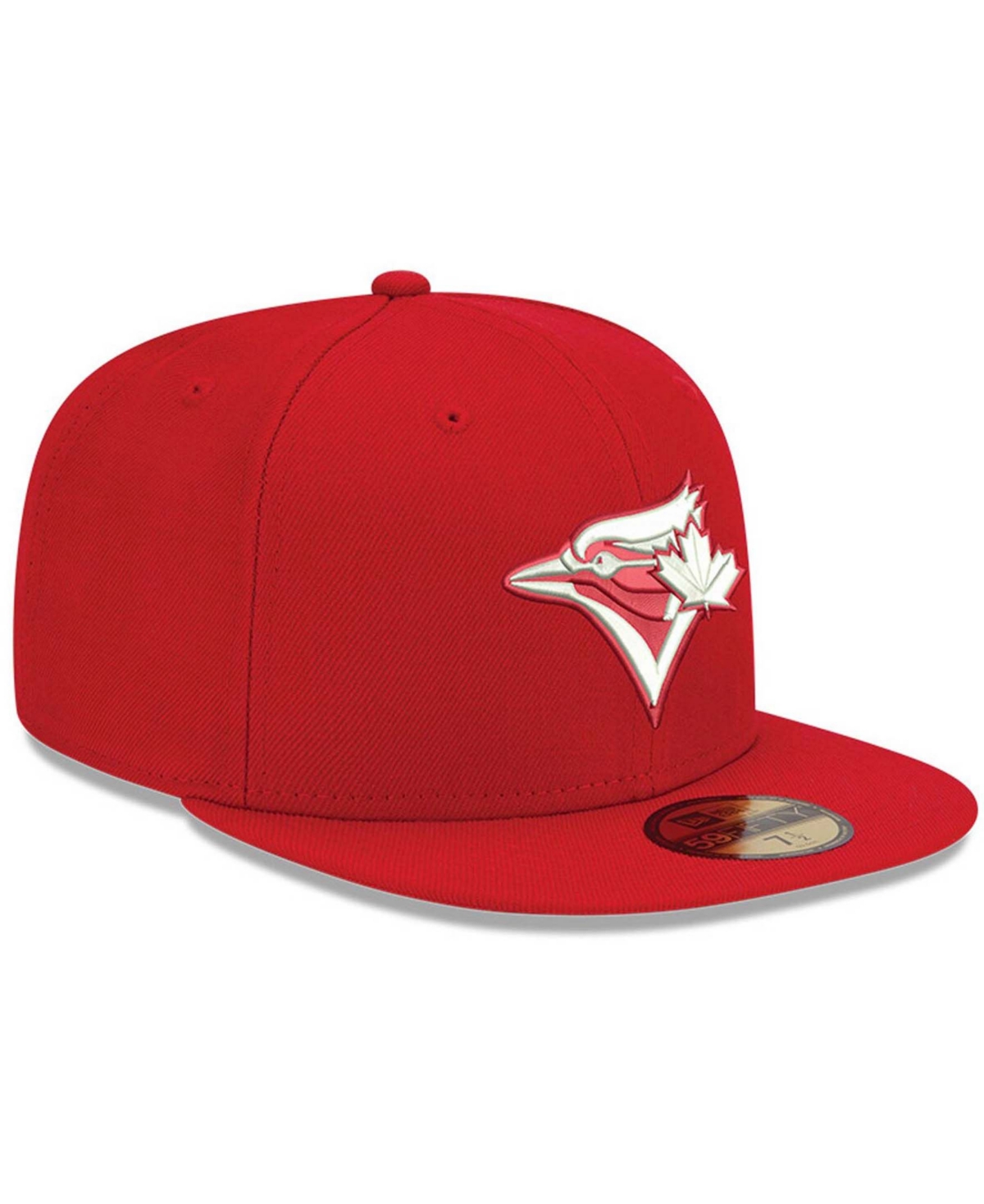 Men'sToronto Blue Jays Logo White 59FIFTY Fitted Hat - Red