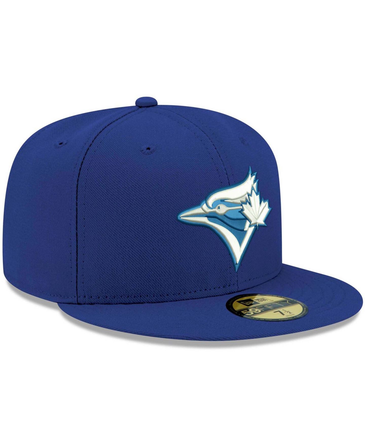 Мужская кепка New Era Royal Toronto Blue Jays Logo White 59FIFTY Fitted Hat — фото 4