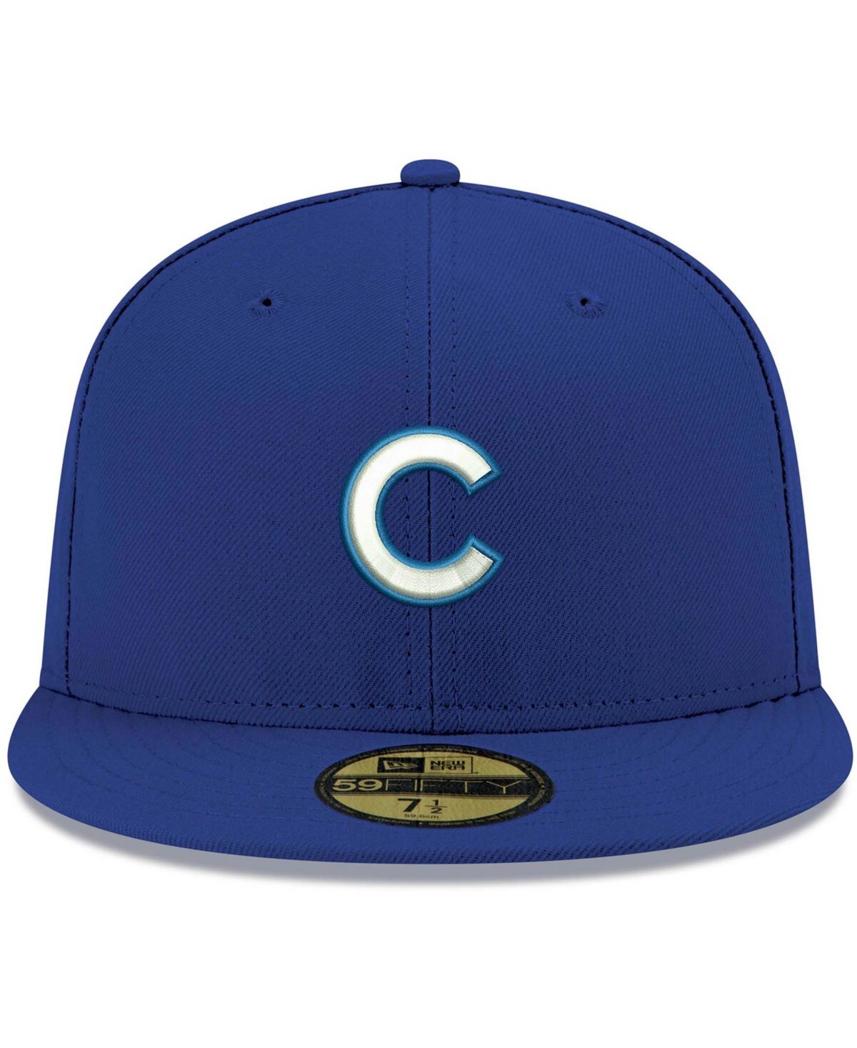 Men'sChicago Cubs Logo White 59FIFTY Fitted Hat - Royal