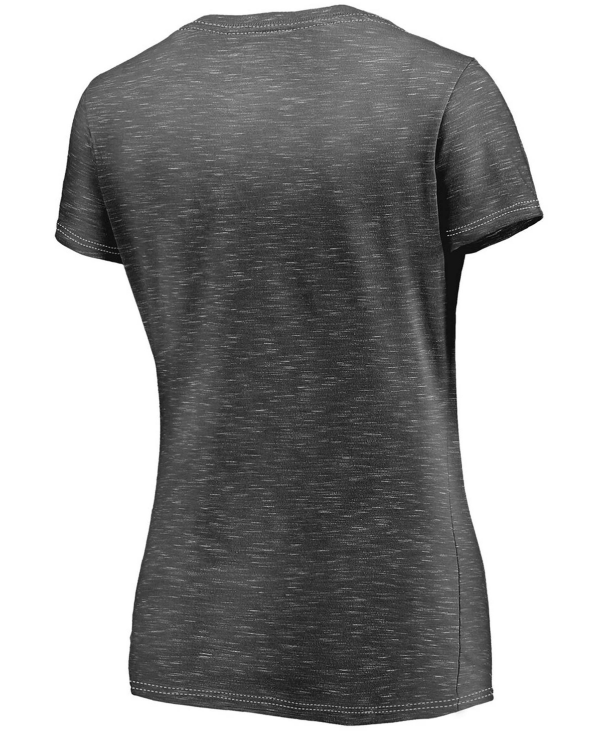 Women'sBrooklyn Nets Double-Fade Space-Dye V-Neck T-shirt - Charcoal