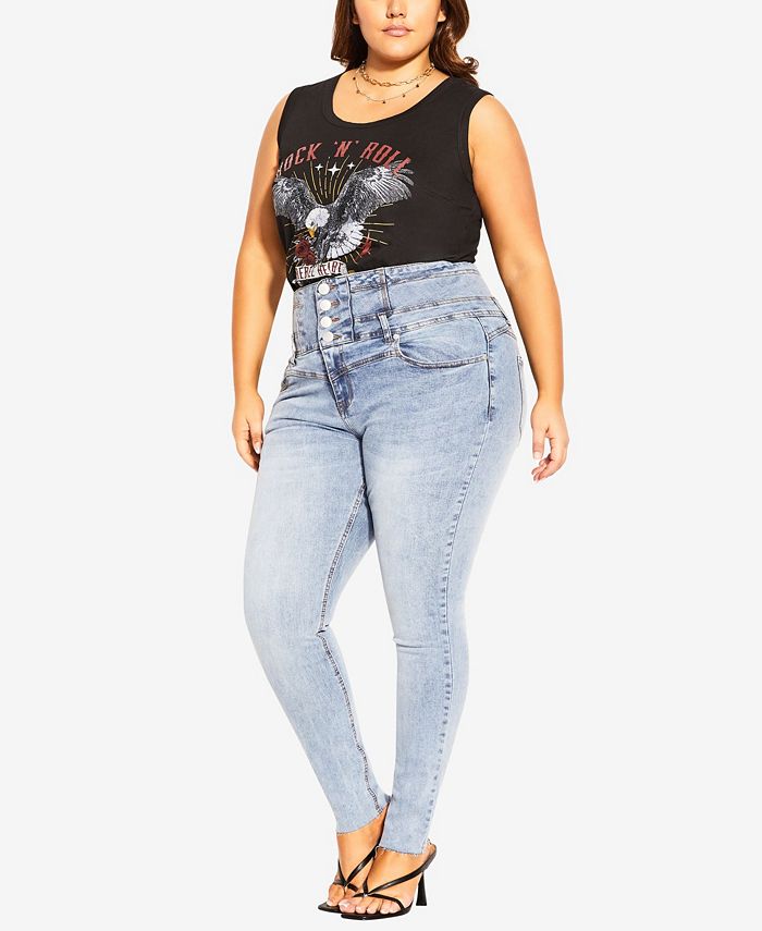 City Chic Trendy Plus Size Western Harley Jeans And Reviews Jeans Plus Sizes Macys