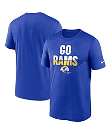 Men's Royal Los Angeles Rams Logo Legend Local Phrase Performance T-shirt