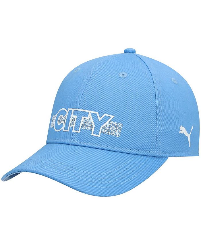 Puma Men's Light Blue Manchester City FtblCore Fan Adjustable Hat - Macy's