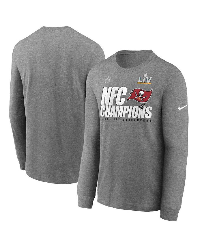 Nike Men's Heather Gray Tampa Bay Buccaneers 2020 NFC Champions Locker ...