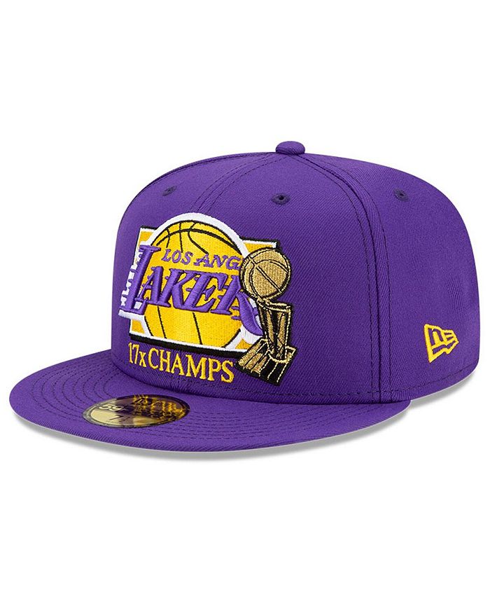 New Era Men's Purple Los Angeles Lakers 2020 NBA Finals Multi Champs ...