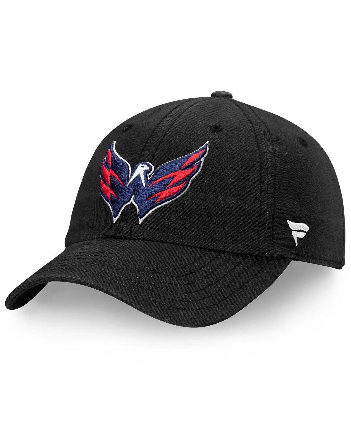 Men'sWashington Capitals Core Primary Logo Adjustable Hat - Black