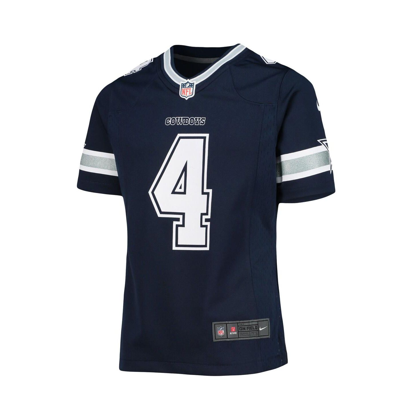 Детское джерси Nike Dak Prescott Dallas Cowboys Team Game, цвет тёмно-синий — фото 3
