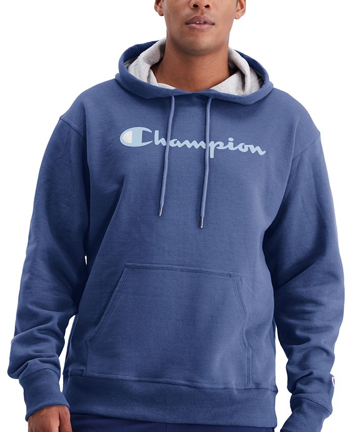 Champion Men's Script Logo Powerblend Hoodie - Macy's