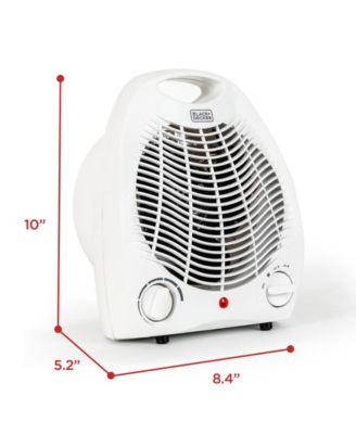 Personal Desktop Space Heater for Office, Home & Desk Use, 2 Heat Settings & Fan, Adjustable Thermostat, BHD101W