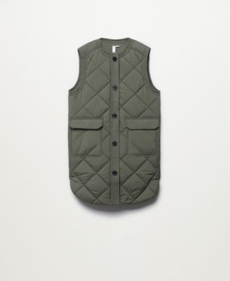 MANGO Women's Buttoned Quilted Vest 