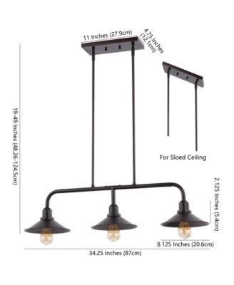 Cade 3-Light Metal Farmhouse Industrial LED Pendant