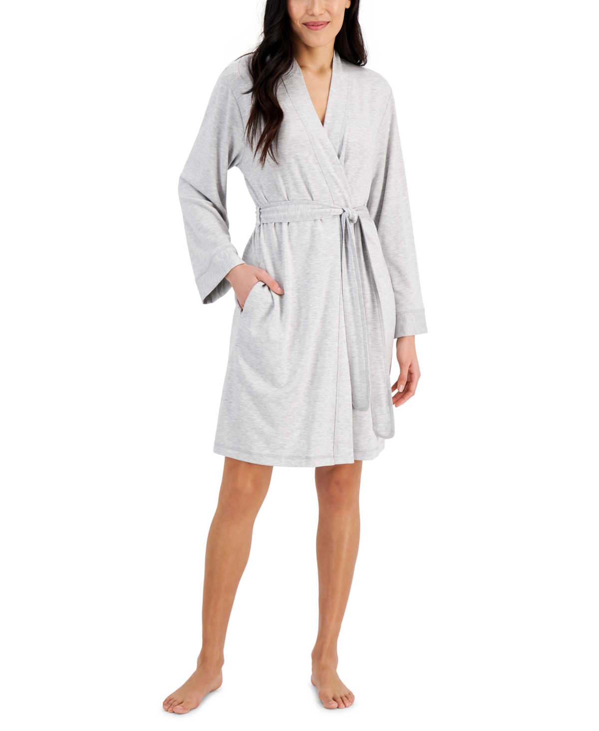 Charter Club French Terry Wrap Robe, Created for Macy's