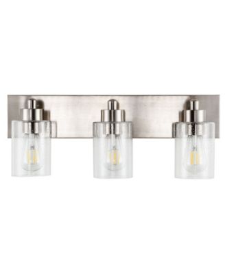 Irving 3-Light Seeded Modern Contemporary LED Vanity Light