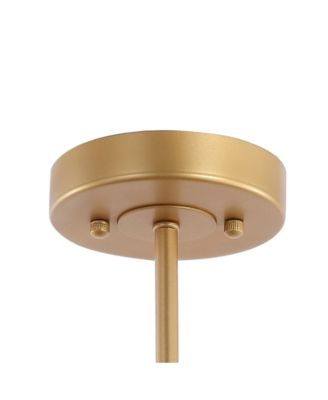 Jaynie 5-Light Farmhouse Industrial Iron Cylinder LED Semi Flush Mount