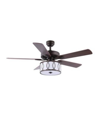 Circe 3-Light Transitional Glam Drum Shade LED Ceiling Fan with Remote