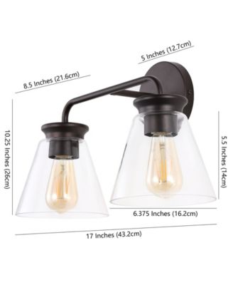 Kondo 2-Light Modern Farmhouse Iron LED Vanity