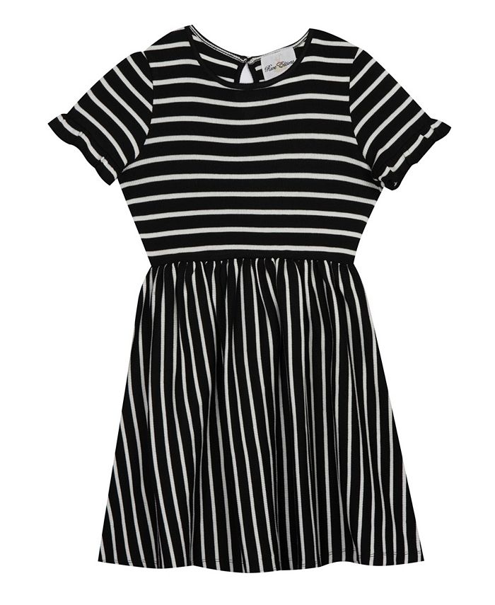 Rare Editions Big Girls Stripe Dress with Utility Vest and Necklace ...