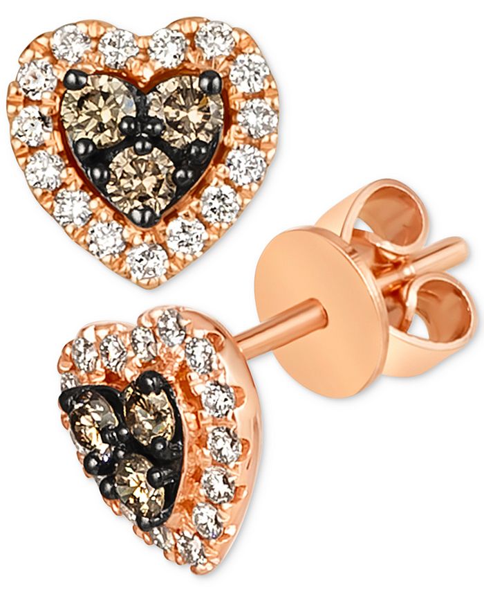 Le vian chocolate diamond stud earrings clearance