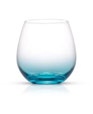Hue Colored Stemless Wine Glasses, Set of 6