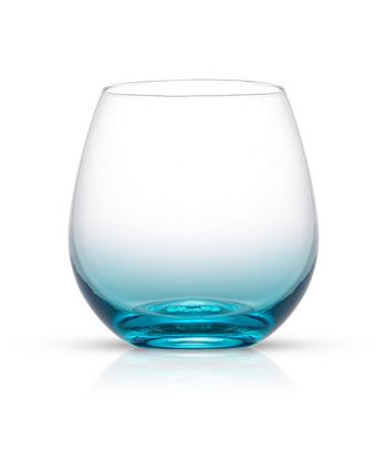 JoyJolt Hue Stemless Collection Colored Stemless Wine Glasses and