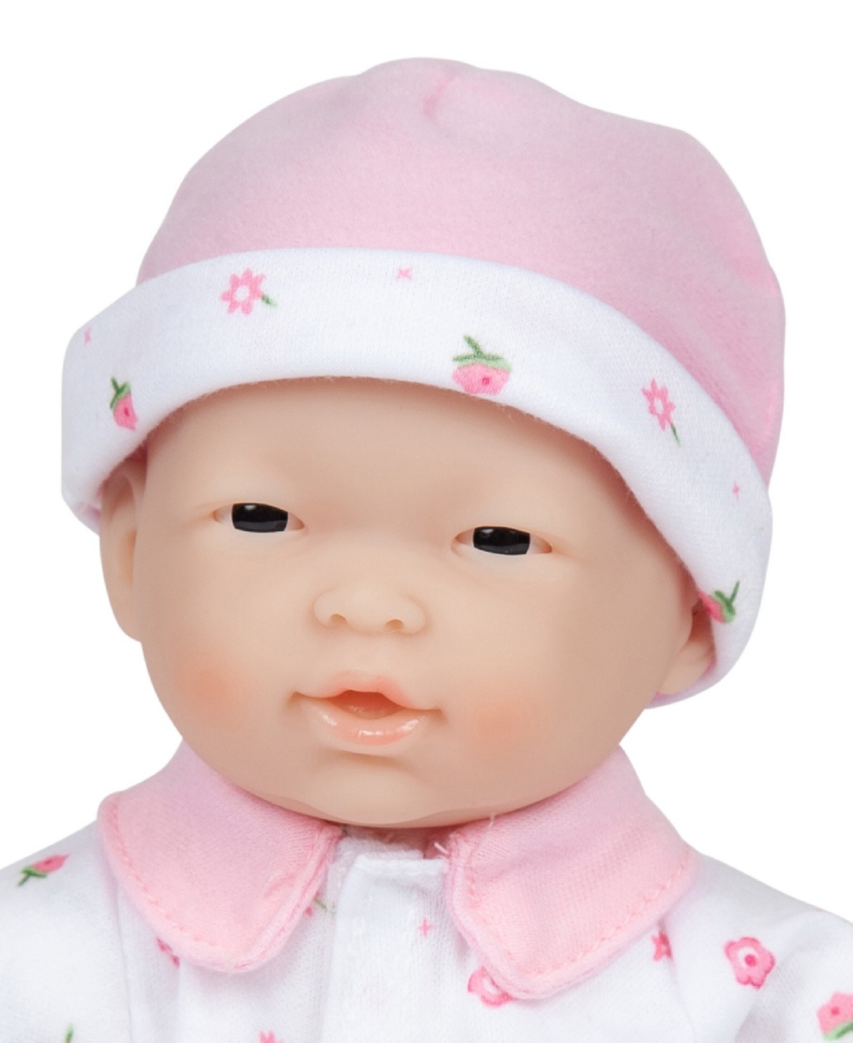 JC TOYS LA BABY ASIAN 11" SOFT BODY BABY DOLL PINK OUTFIT 