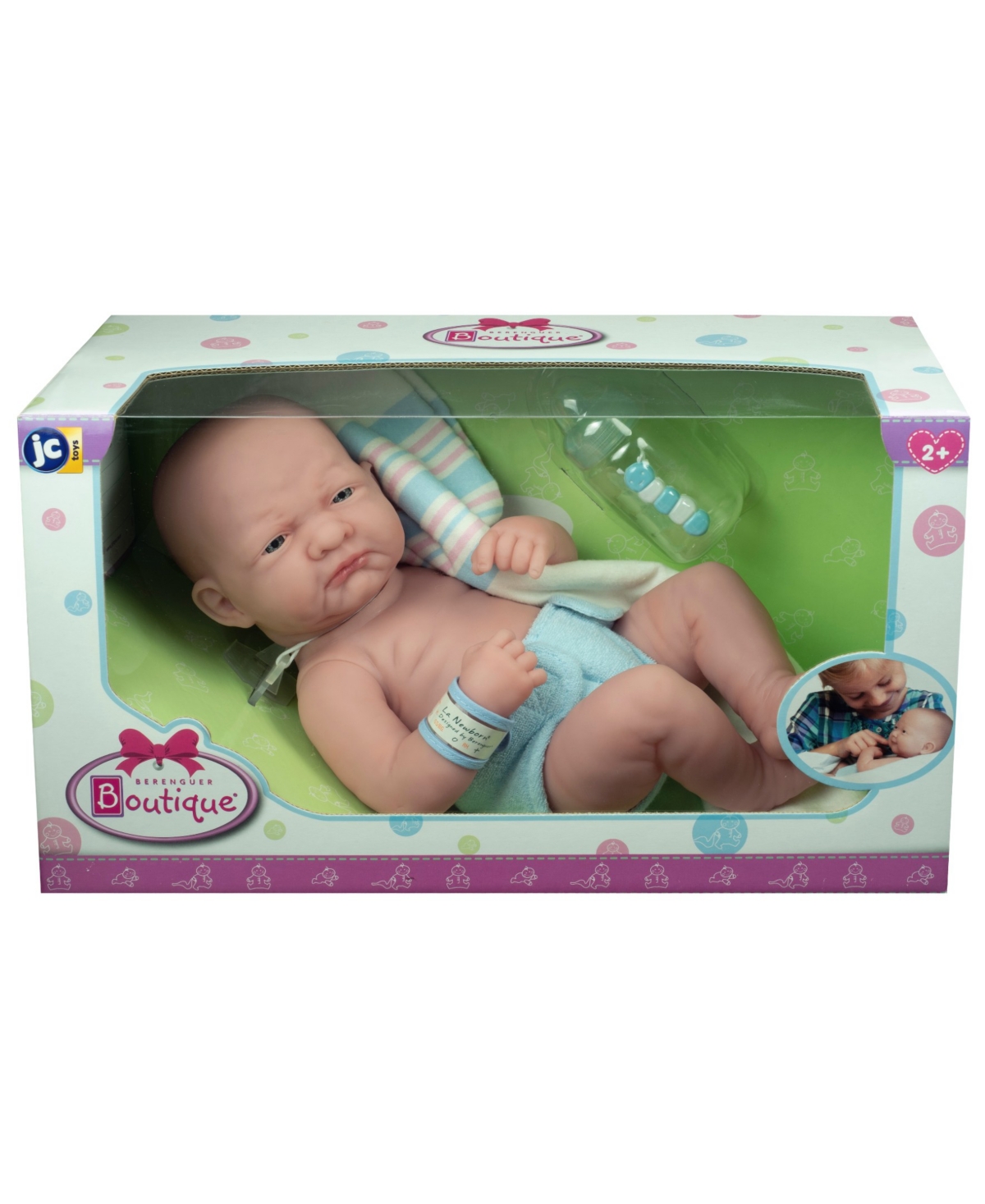 JC TOYS LA NEWBORN FIRST DAY 14" REAL BOY BABY DOLL 