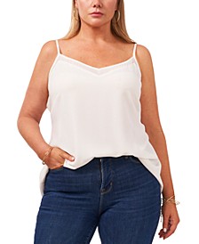 Trendy Plus Size Sheer-Inset Camisole