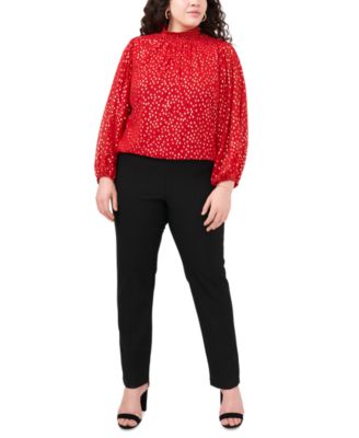 macys plus size formal tops