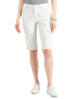 Style & Co - Denim Raw-Edge Bermuda Shorts