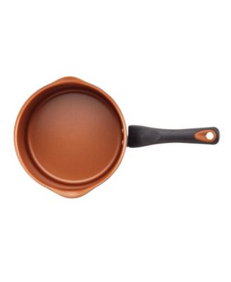 Glide Copper Ceramic Nonstick Straining 3 Qt Saucepan