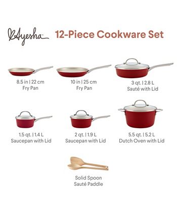 Ayesha Curry - Home Collection 12-Pc. Porcelain Enamel Non-Stick Cookware Set