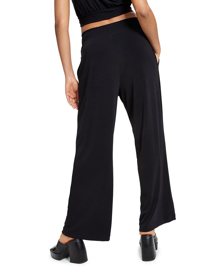 Bar III Pull-On Wide-Leg Pants, Created for Macy's & Reviews - Pants ...