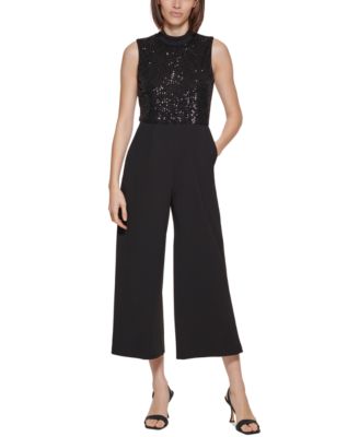 calvin klein mock neck jumpsuit