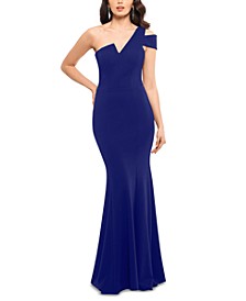 Petite One-Shoulder Gown