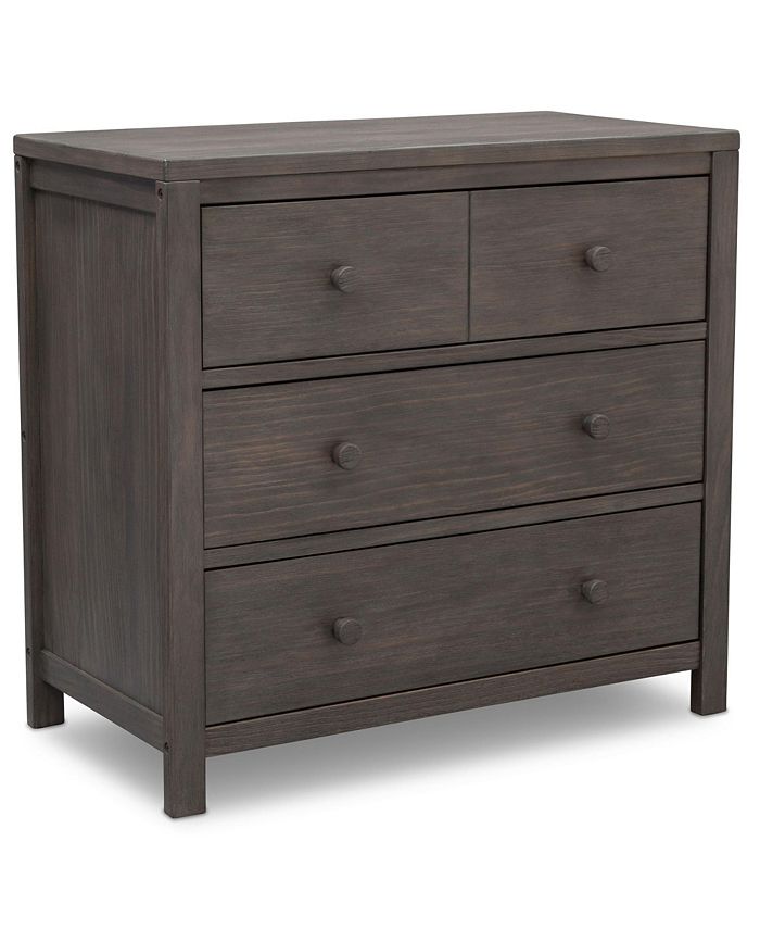 Delta Children Cambridge 3pc Bedroom Set in Rustic Grey (Crib, Dresser