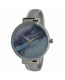 Women's Silver-tone Stainless Steel Bangle Watch 38mm