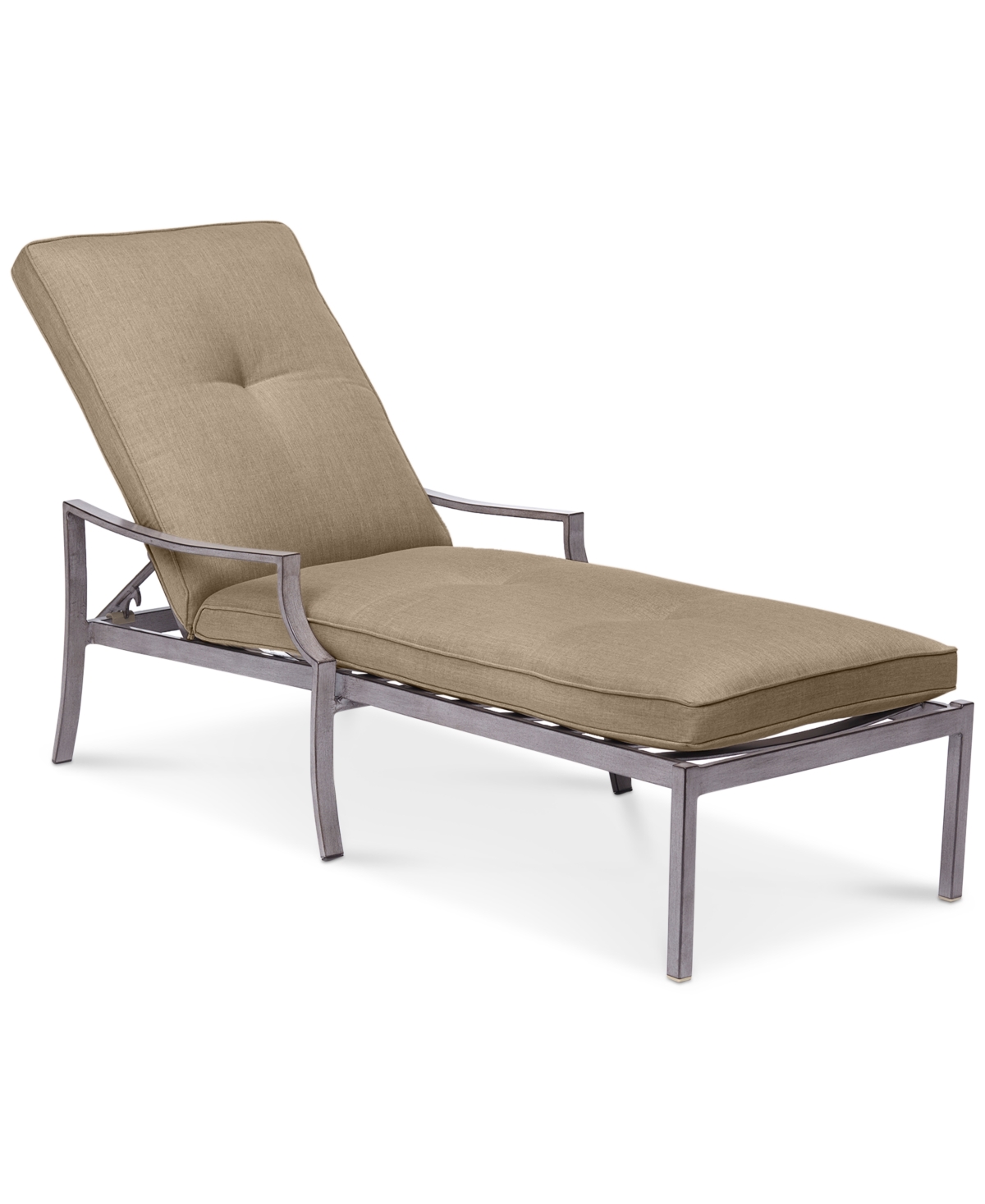 Shop Agio Wayland Outdoor Chaise Lounge, Created For Macy's In Outdura Remy Pebble