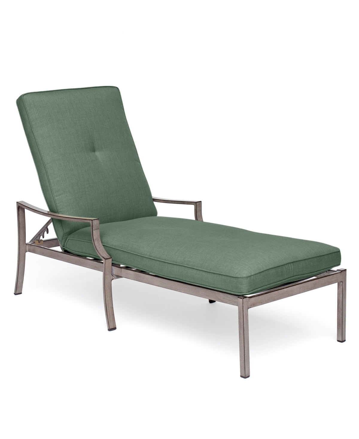 Shop Agio Wayland Outdoor Chaise Lounge, Created For Macy's In Outdura Grasshopper