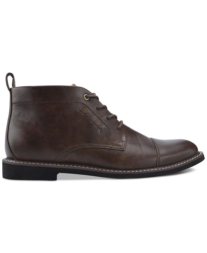 Tommy Hilfiger Men's Gibby Faux-Leather Cap-Toe Chukka Boots & Reviews ...