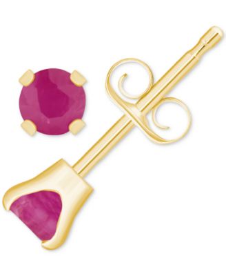 Aquamarine (1/5 ct. t.w.) Solitaire Stud Earrings in 14k Gold (Also in Sapphire, Emerald & Ruby)
