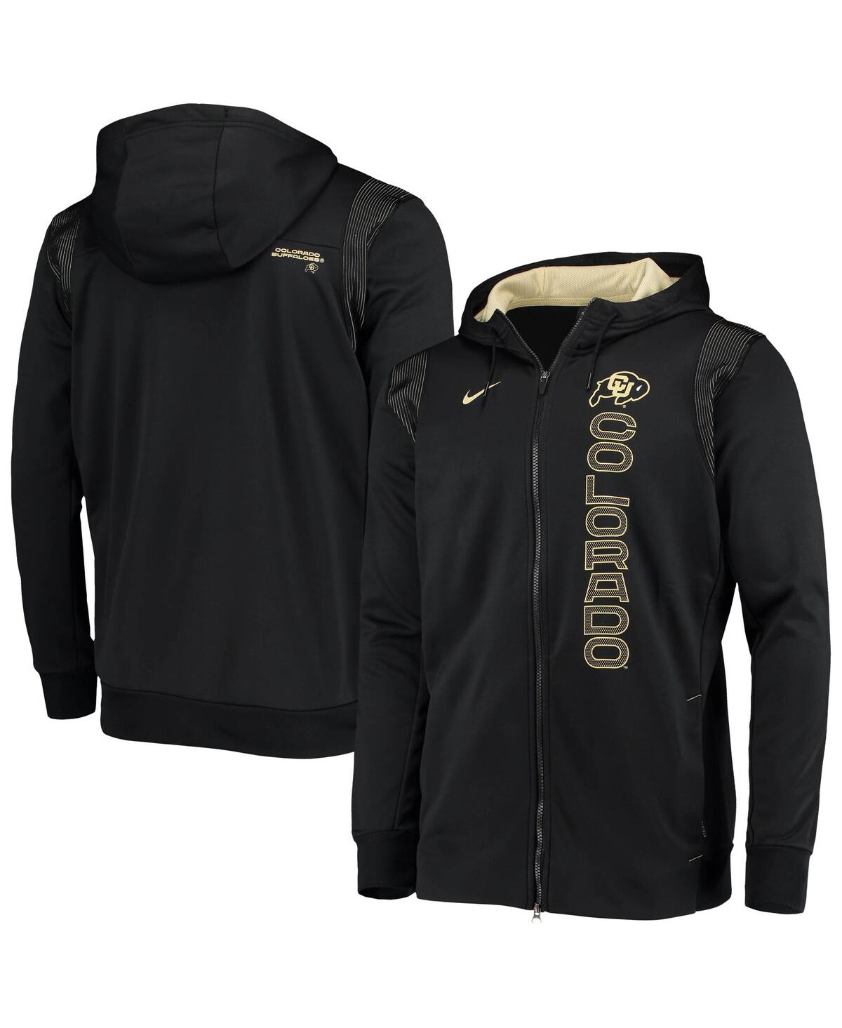 Men's Black Colorado Buffaloes 2021 Sideline Performance Full-Zip Hoodie