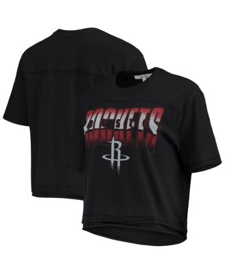 Women's Black Houston Rockets Gradient Crop Top - Macy's