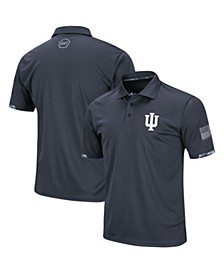 Men's Big and Tall Charcoal Indiana Hoosiers OHT Military-Inspired Appreciation Digital Camo Polo Shirt