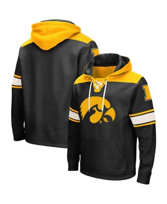 Men's Black Iowa Hawkeyes 2.0 Lace-Up Pullover Hoodie